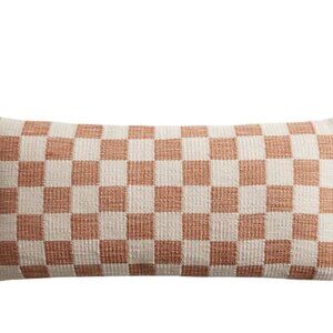 World Market Extra Wide Checkered Lumbar Pillow